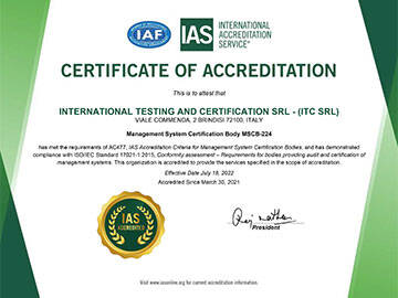 IAS Accreditation Certifications International Testing Certification